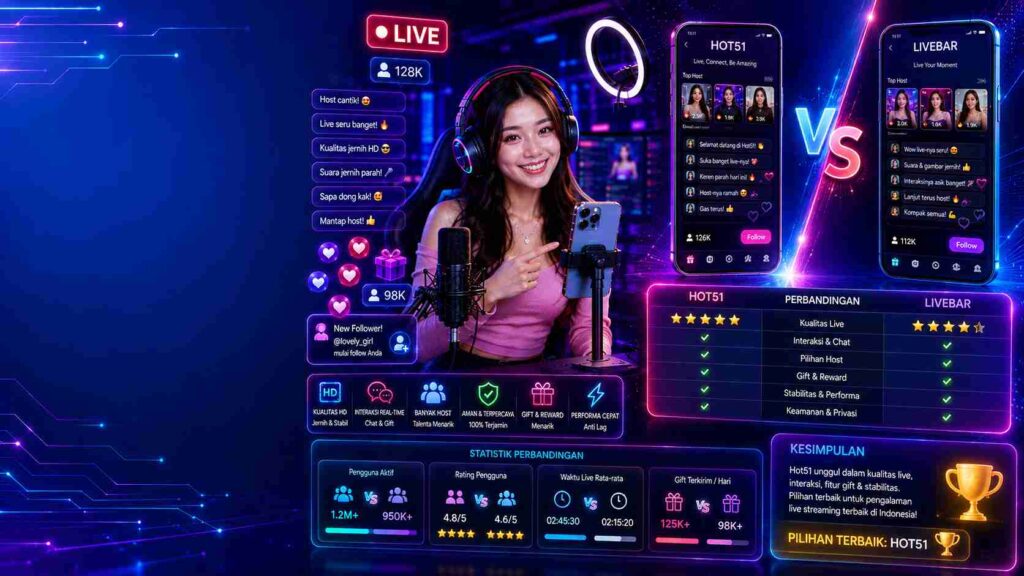 Hot51 vs LiveBar: Perbandingan Lengkap untuk Pengguna Indonesia